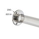 ROSETTE D.25 CHROME EXTERNAL CONNECTORS SHELVING SYSTEM